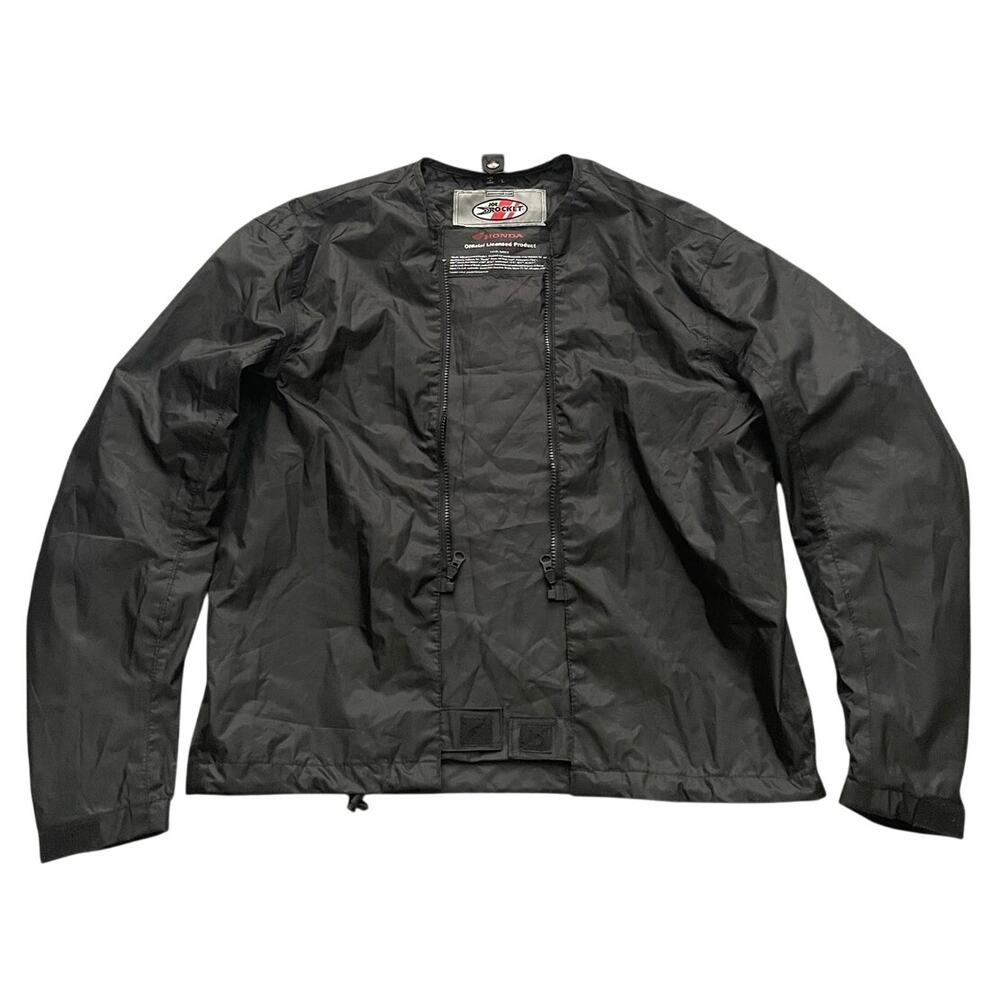 Joe Rocket Honda Motorcycle Mens L Windbreaker Inner Shell Liner Black Jacket